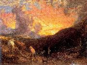 Palmer, Samuel Ploughing at Sunset china oil painting reproduction